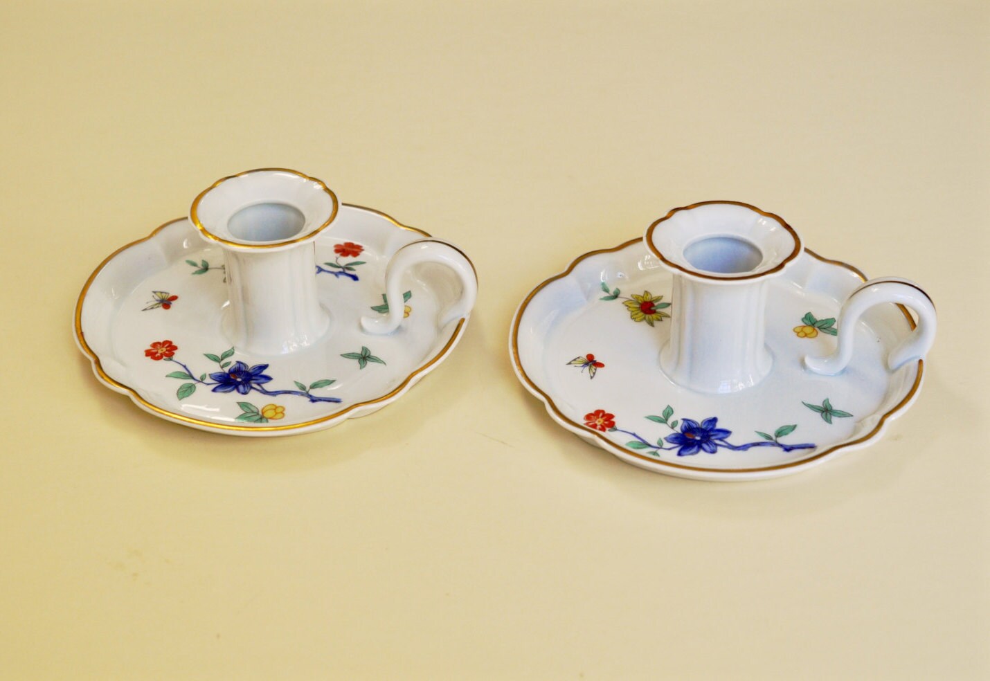 Haviland Limoges Candle Holders Chamber Sticks Shalimar Etsy