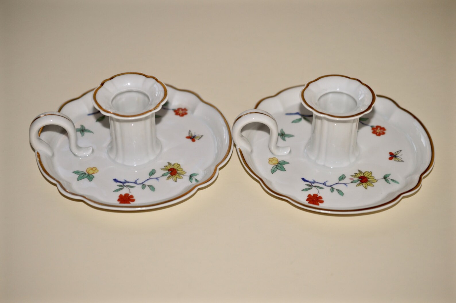 Haviland Limoges Candle Holders Chamber Sticks Shalimar Etsy