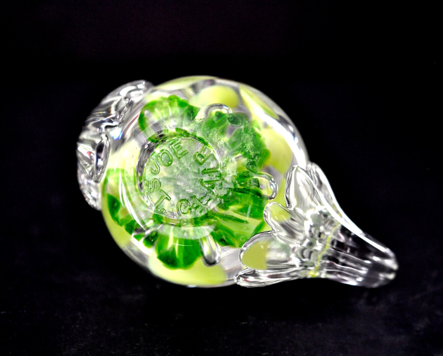 Vintage Joe St. Clair Paperweight Teapot Spring Green Flowers Etsy