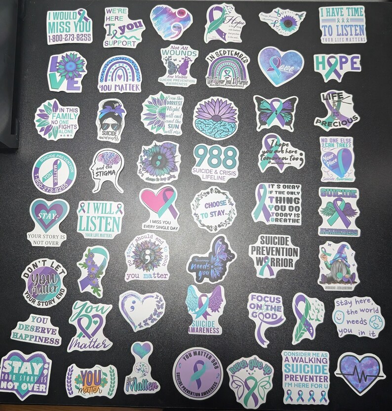 Mental Health Awareness Sticker Pack: Inspirational Vinyl Decals - Etsy