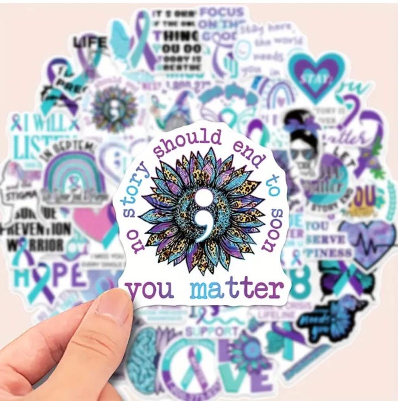 Mental Health Awareness Sticker Pack: Inspirational Vinyl Decals - Etsy