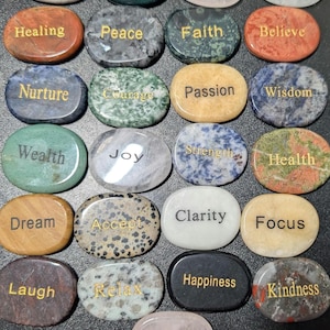 Engraved Inspirational Stones: Mindfulness & Positivity Rocks