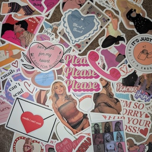 Paquete de pegatinas estéticas de princesas pop atrevidas: calcomanías de vinilo impermeables y femeninas de moda, calcomanías con un estilo femenino, para computadora portátil, botella de agua y diario