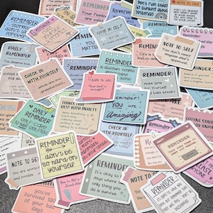 Pack d'autocollants inspirants | Stickers motivants pour prendre soin de soi et positivité | Parfait pour les journaux, les agendas et les cadeaux