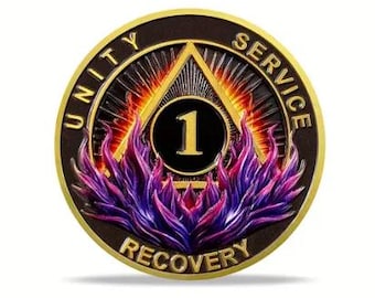 1 Year Sobriety Medallion | AA NA Anniversary Gift