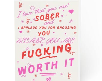 Sobriety Anniversary Card | Motivational Recovery Gift