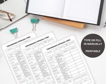 Performance Appraisal Template: Streamline Employee Evaluations & Reviews | Performance Management | HR Forms | Human Resource