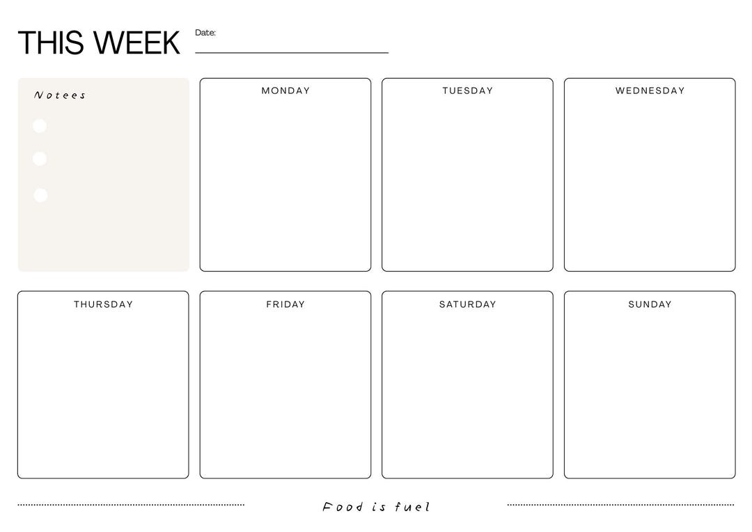 Weekly Meal Planner Template - Etsy Canada