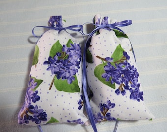 Flieder 5 &quot;X 2&quot; Beutel - &#39;Flieder und Veilchen (* Typ) &#39;Duft-Lila Flieder auf Weiß mit Speckles Beutel-Baumwolle botanische Hand gemischt-272-0!&quot;