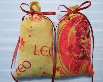 Leo Zodiac 5"X2" Sachet-'Sunflower Days' Fragrance-July 23 to August 22-Cotton Botanical Hand Blended-Cindy's Loft-020-7-Summer