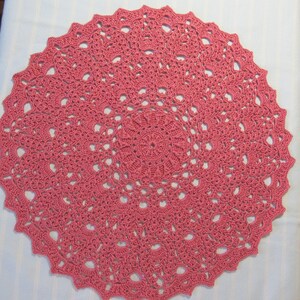 Dark Mauve Doily-13.5 inch Doily-Pineapple Doily-Textured Doily-Housewarming-Mother&#39;s Day-Hand Crocheted Cotton Doily-Cindy&#39;s Loft!