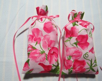 Sweet Pea 5"X2" Sachets-'Garden Sweet Pea' Fragrance-Hand Blended Botanical Cotton-430-2*