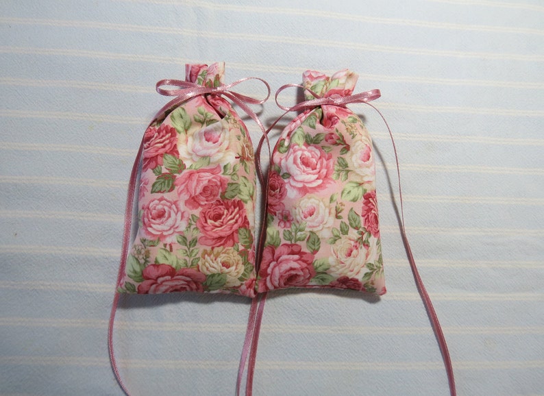 Roses 5X2 Sachet'Rose Garden' Fragrance-Shades of Pink Packed Roses-Mother's Day-Cotton Hand-Blended Botanical Sachet-Cindy's Loft-217-9 image 4