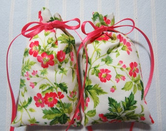 NEW-Wildflowers 4"X2" Sachets-'Rose and Peony' Fragrance-Pink Flowers-Mother's Day-Cotton Botanical Sachet-Cindy's Loft-099-8