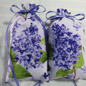 Lilacs on Lavender 5&quot;X2&quot; Sachet-&#39;Lilacs and Violets(*type)&#39; Fragrance-Bunches of Lilacs-Mother&#39;s Day-Cotton Hand Blended Botanical-287-0!