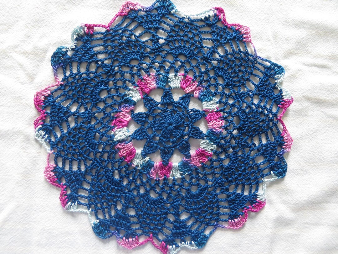 Sarah Arabic Thread 8.5 Inch Small Doily-sarah J. Green Designed-hand Crocheted Egyptian ...