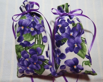Violets 5"X2" Sachet-'Victorian Violets' Fragrance-Fabric Botanical Hand Blended-450-0**