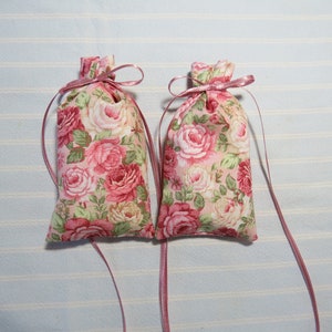 Roses 5X2 Sachet'Rose Garden' Fragrance-Shades of Pink Packed Roses-Mother's Day-Cotton Hand-Blended Botanical Sachet-Cindy's Loft-217-9 image 5