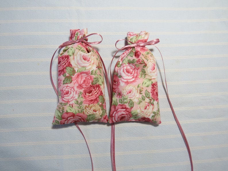 Roses 5X2 Sachet'Rose Garden' Fragrance-Shades of Pink Packed Roses-Mother's Day-Cotton Hand-Blended Botanical Sachet-Cindy's Loft-217-9 image 5