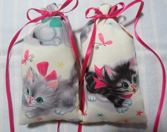 Kittens 5"X2" Sachet-'Pretty Kitty' Fragrance-Unisex Kittens  Sachet-Cotton Botanical Hand-Blended Sachets-Cindy's Loft-409-5