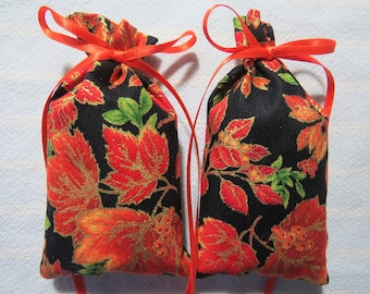 Autumn/Fall 5"X2" Sachet-'Spicy Pumpkin' Fragrance-Botanical Hand Blended-245-2!