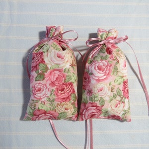 Roses 5X2 Sachet'Rose Garden' Fragrance-Shades of Pink Packed Roses-Mother's Day-Cotton Hand-Blended Botanical Sachet-Cindy's Loft-217-9 image 3