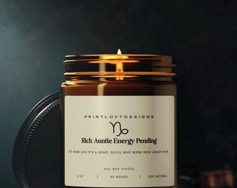 Capricorn Candle - Capricorn Gifts, Astrology Gifts, Zodiac Sign Gifts, Earth Sign, December Born Gift, January Born Gift