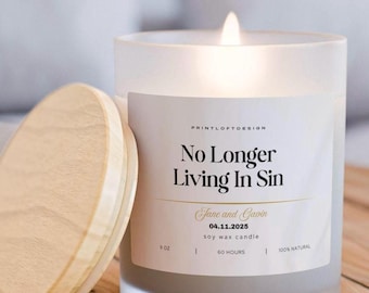 No Longer Living Alone| Elegant Home Decor, Wedding Gift, Scented Soy Wax Candle