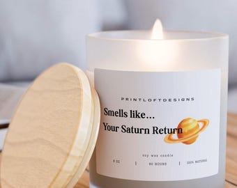 Smells Like Your Saturn Return Candle | Astrology Gift for Spiritual Women | Funny Zodiac Candle | Cosmic Self-Growth Candle