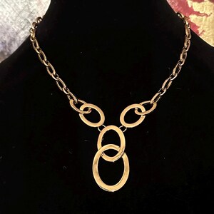 Vintage Rare Anne Klein Gold Tone Necklace