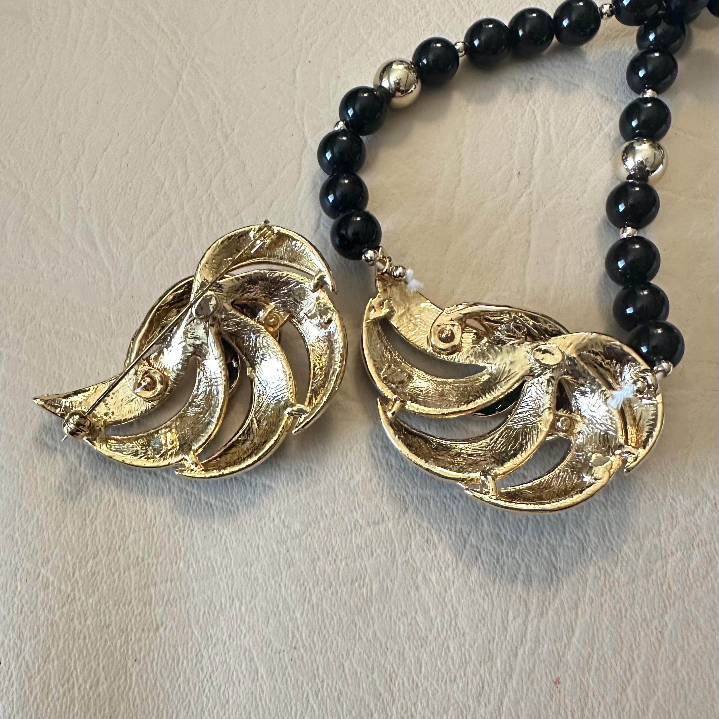 ヴィンテージエナメルネックレス＆ブローチセット - Etsy 日本