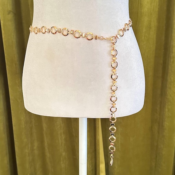 Anne Klein Gold Chain Belt 1980s Anne Klein Cheetah Chain Belt – Patricia Field ARTFASHION main image 3