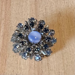 Vintage Blue Layered Brooch