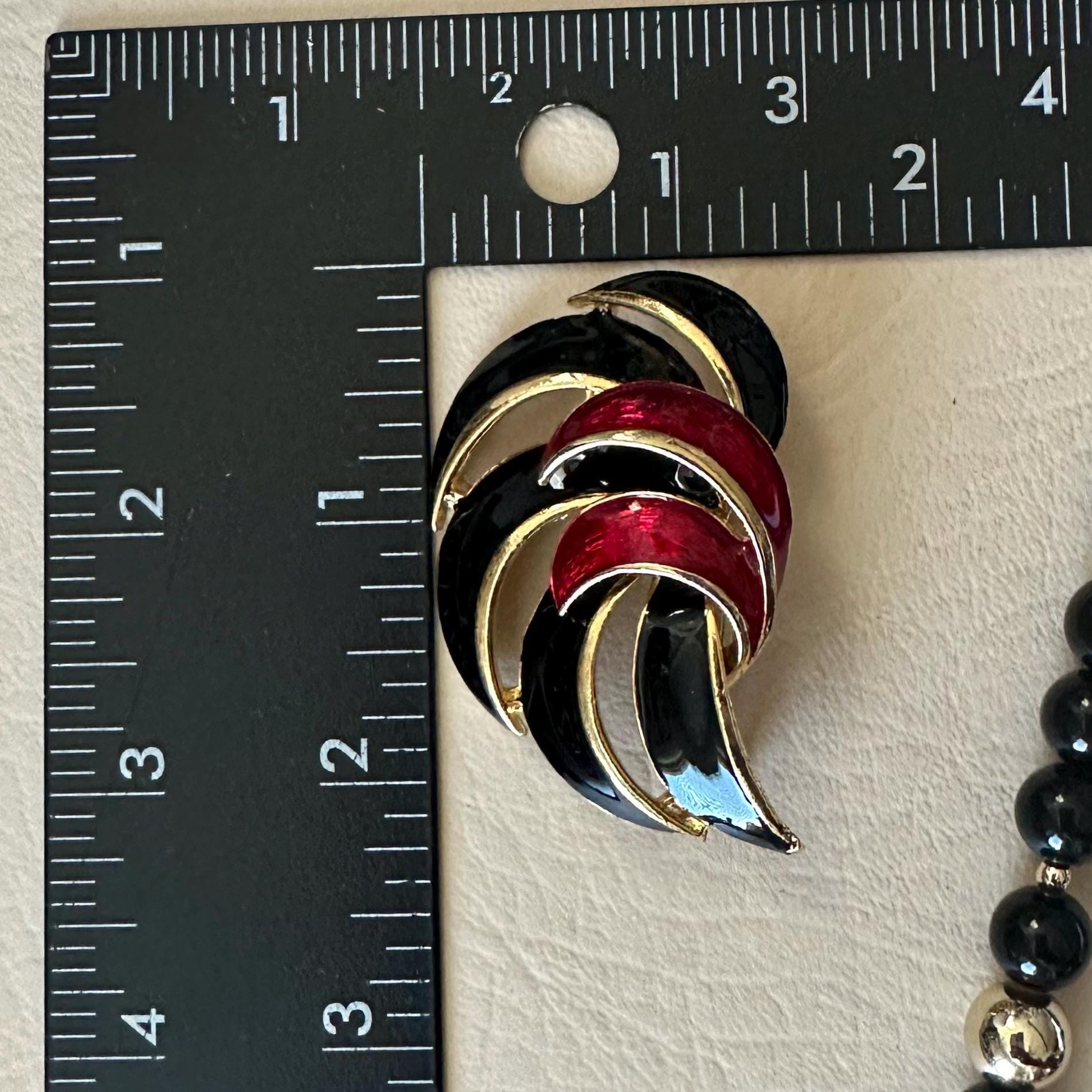 ヴィンテージエナメルネックレス＆ブローチセット - Etsy 日本