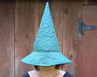 Cappello da strega/mago VERDE - Trapuntato Mistico