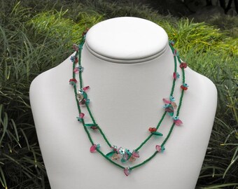 An Enchanting and Playful Handmade Garden Necklace by SeedlingDesigns