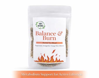 Metabolism Support Herbal Tea | Balance & Burn Wellness Blend | Caffeine Free Loose Leaf