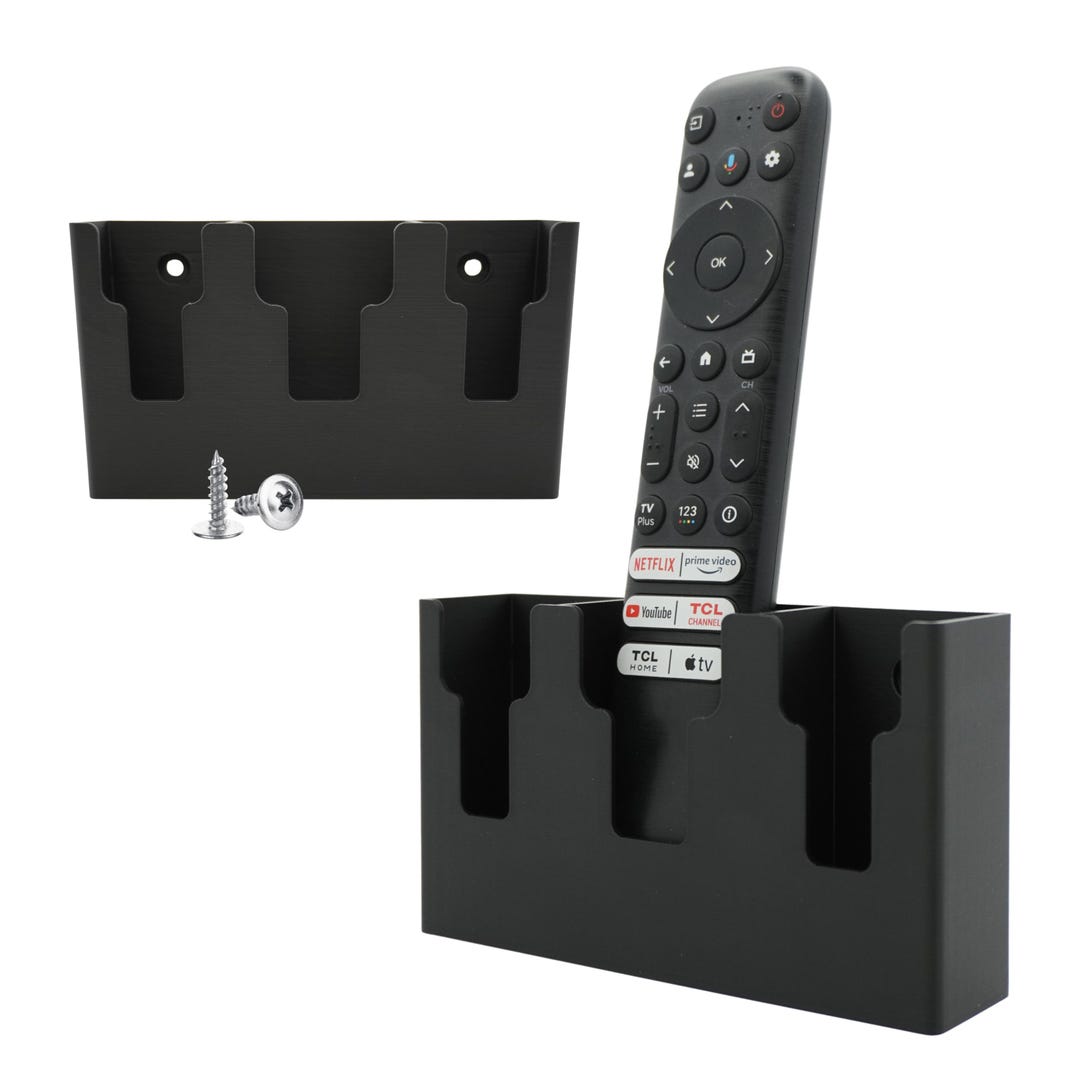 Remote Control Wall Holder (1–3 Slots) – Tv/ac/streaming Remote Caddy ...