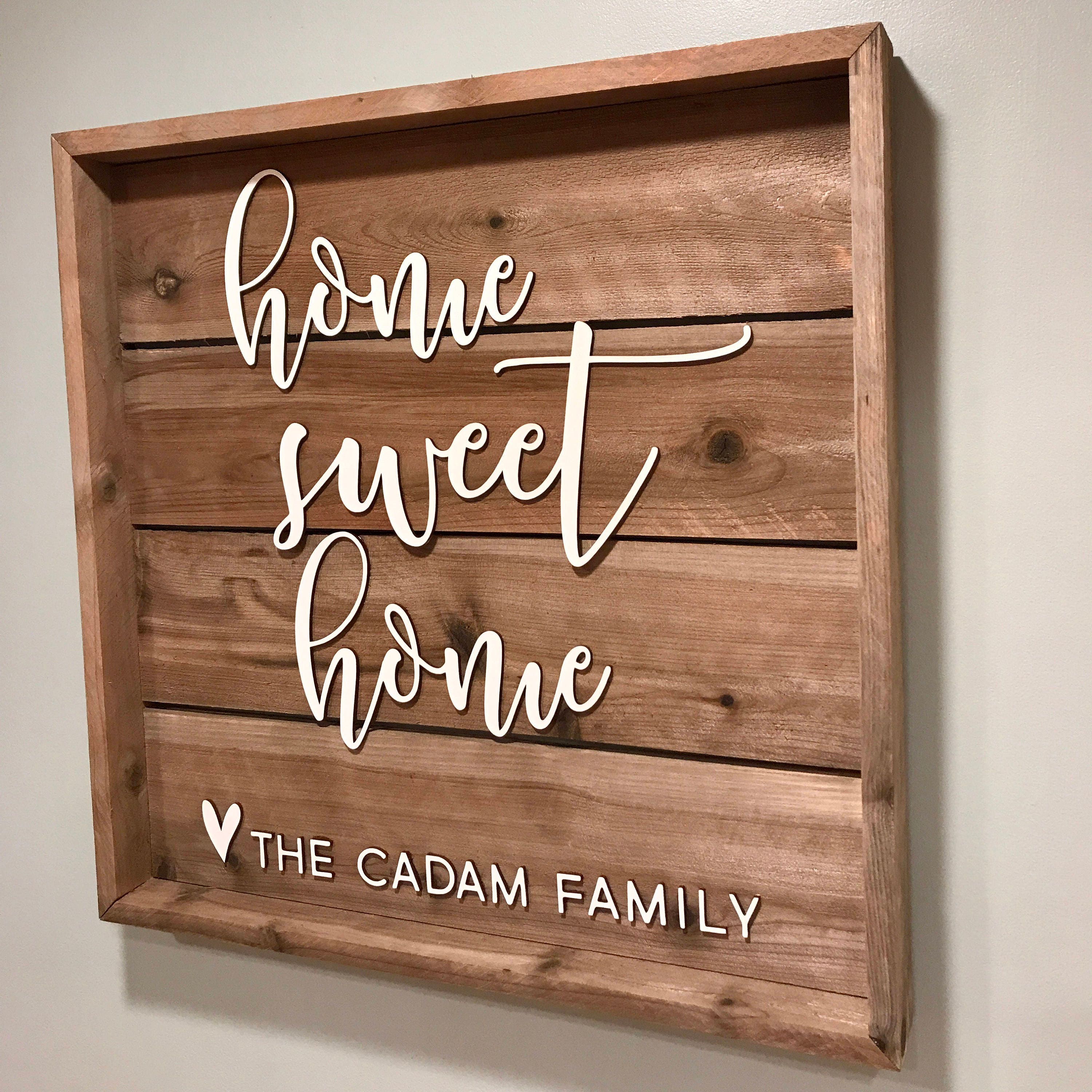 Download Home Sweet Home Family Name Sign Farmhouse Decor Wedding ...
