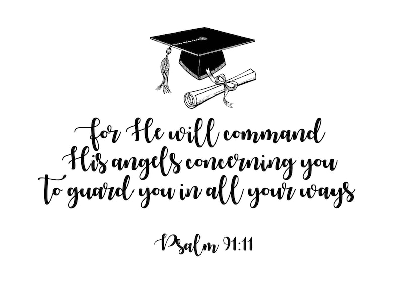 8x10 or 5x7 Bible Verse Printable Graduation Printable Etsy