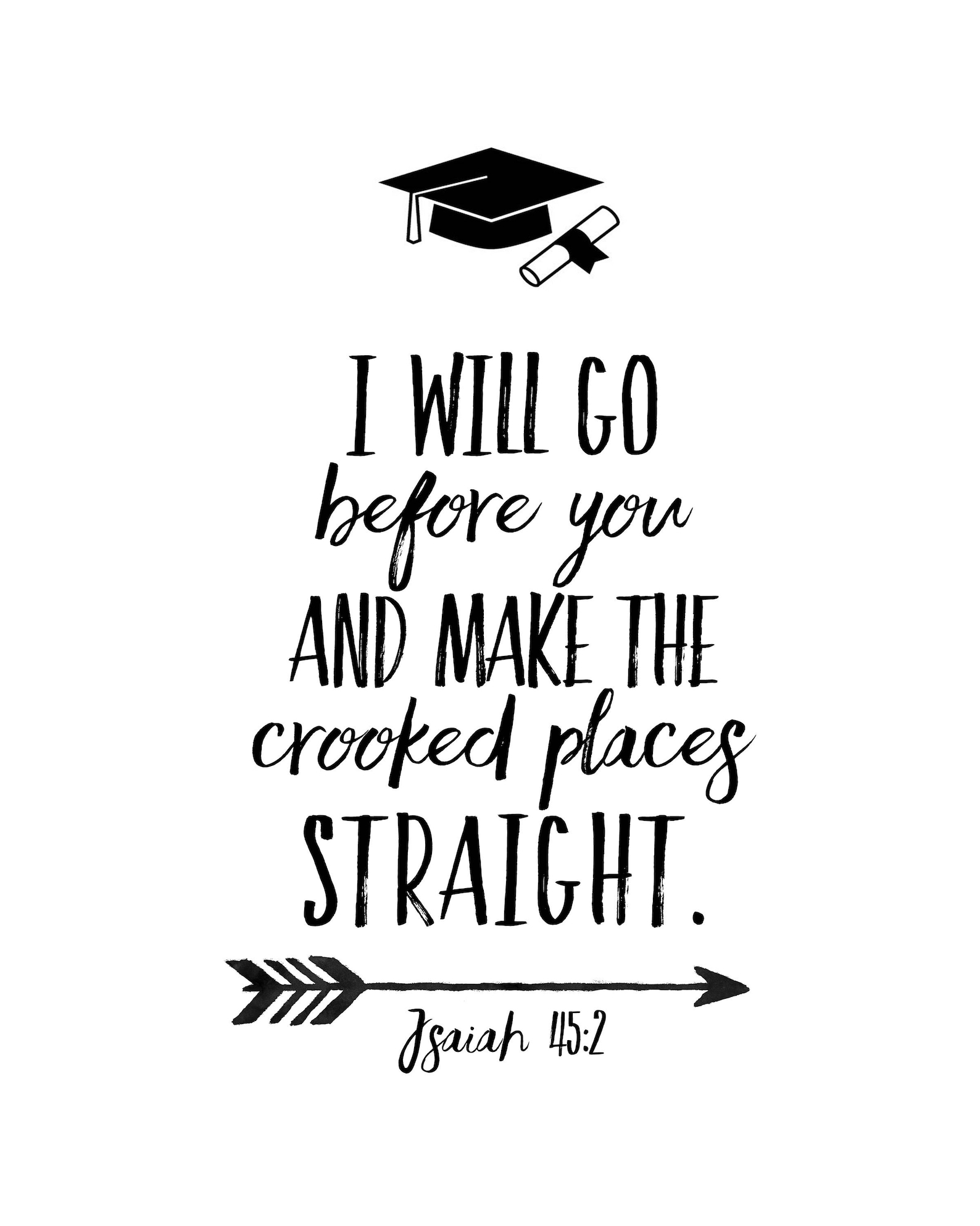 8x10 Bible Verse Printable Graduation Printable Bible Art | Etsy