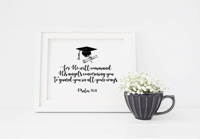 8x10 or 5x7 bible verse printable graduation printable etsy