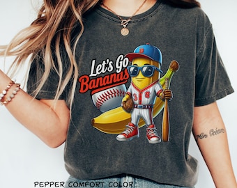 Funny Banana Baseball Shirt: Comfort Colors Gameday Tee