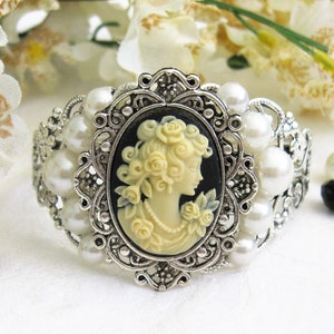 More Colors Victorian Lady Cameo Bracelets, Cameo Jewelry, Victorian Jewelry, Bracelet Cuff, Victorian Lady Cameos, Bracelet for Women