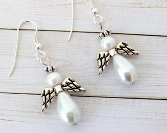 Beaded Angel Earrings