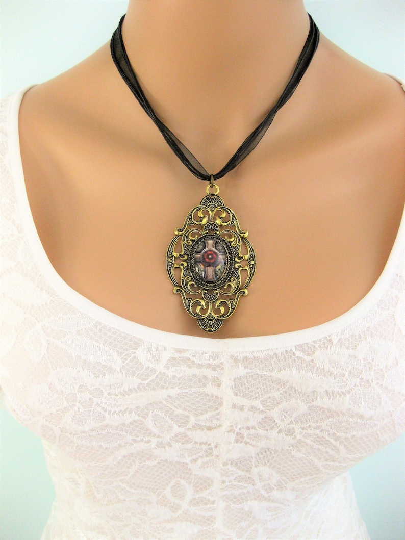 Cross Necklace Renaissance Necklace Cross Jewelry Two Styles Cross Pendant Necklace Religious Jewelry