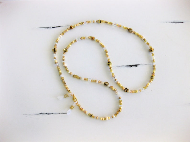 Gold Eyeglass Chain Glasses Chain Beaded Eyeglass Chain Etsy