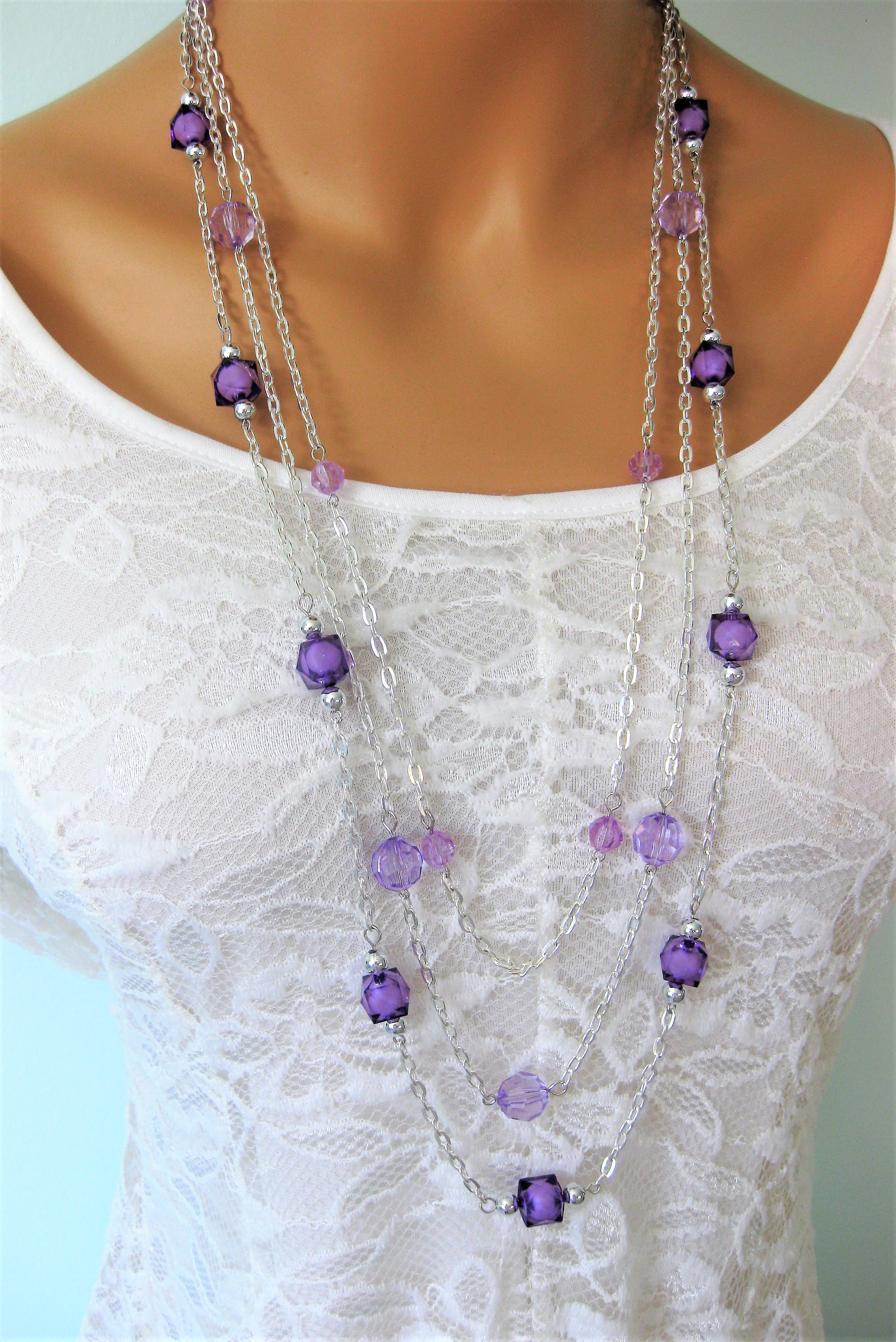 Purple Red and Orange Turquoise Beaded Necklace - Kismet By Milka -  Necklaces for women - Mad Lords