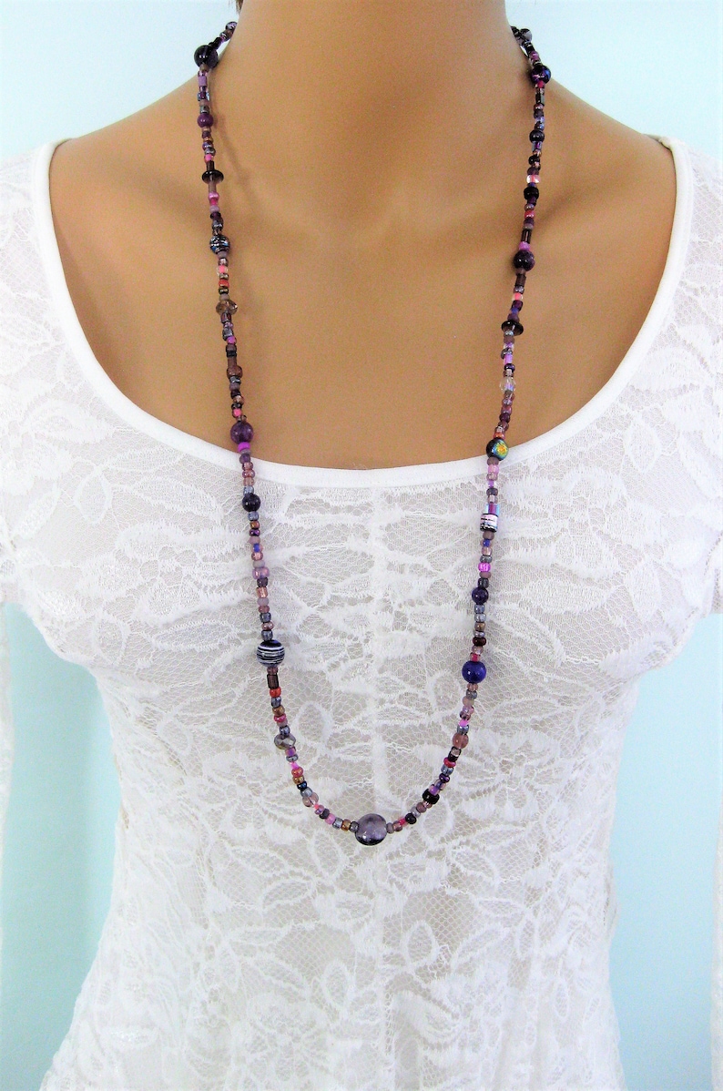 Purple Beaded Eyeglass Chain Glasses Holder Glasses Chains for Etsy