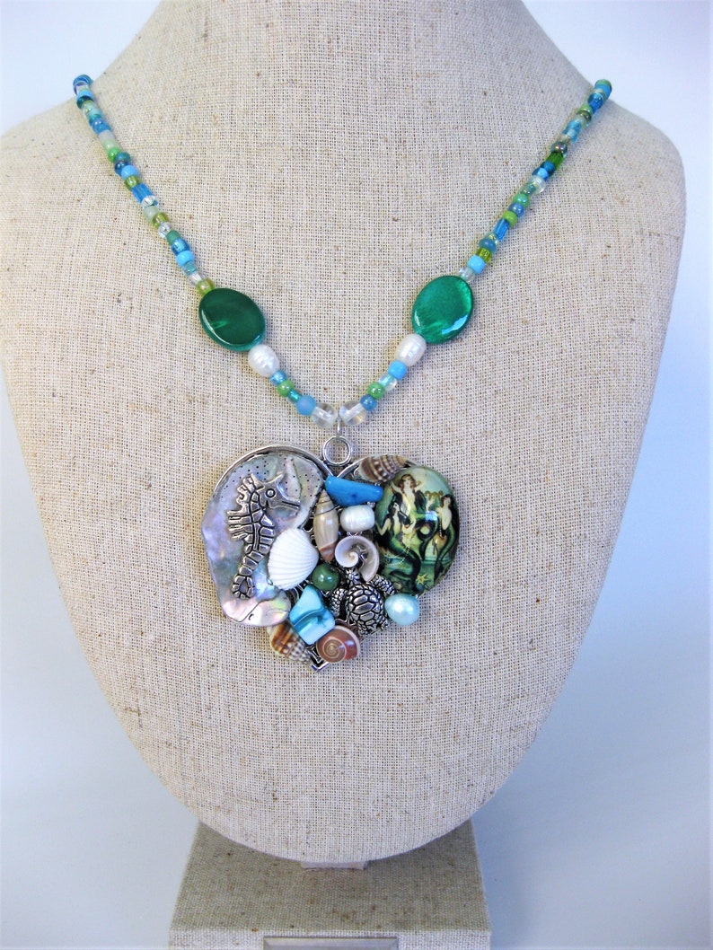 Ocean Inspired Mermaid Necklace Mermaid Jewelry Beaded Etsy Singapore